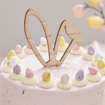 Cake Topper - Wooden Bunny Ears